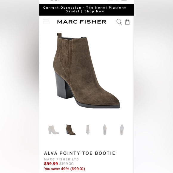 Marc Fisher - Alva Pointy Toe Boot - Picture 2 of 4